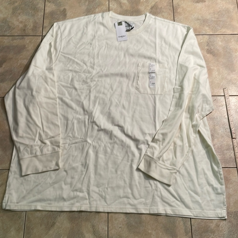 NWT Good fellow t shirt long sleeve big men’s 5x off white